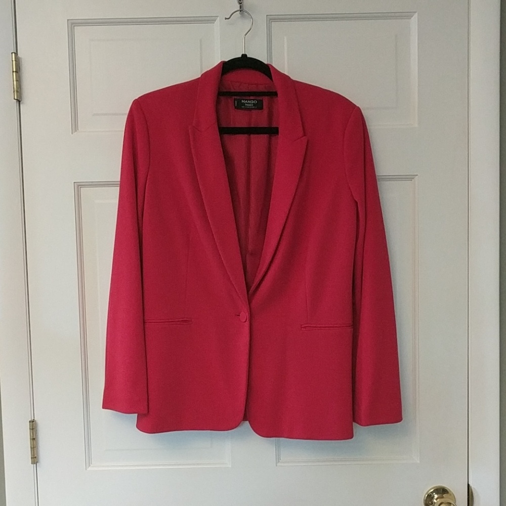 Classic Red Blazer, Suit Jacket by MANGO